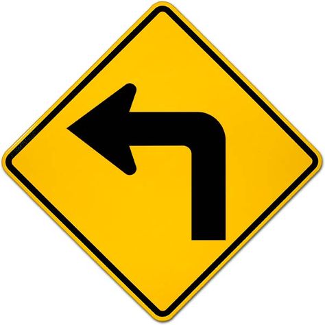 Left Turn Ahead Traffic Symbols, Arrows Graphic, Traffic Sign, Highway Traffic, Arrow Signs, Sign Materials, Traffic Signs, In Sign, Iron Gates