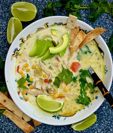 Poblano Chicken Corn Chowder, Chicken And Roasted Poblano Soup, Chicken Poblano Chowder, Chile Poblano Soup, Chicken Pablo Soup, Poblano Chicken Chowder, Poblano Chicken Soup, Chicken Poblano Recipes, Poblano Soup Recipe