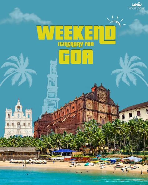 Dive into Goa’s beach vibes with this epic 2-day itinerary! 🌊 🌴 From breakfasts at Jackson’s to sunset cruises on the Mandovi River, we’ve got your weekend plans sorted. Who’s ready to soak up the sun and dance the night away? 💃 Ready to hit the sand and surf this summer? Drop a 🌞 below if you’re in! Tell us if we missed something in Goa in the comment section below! . . [ Goa Itinerary, Goa Trip , Weekend in Goa , Things To Do in Goa , Goa , Moustache Goa , Goa Beaches ] Goa Background, Goa Illustration, Goa Poster, Goa Itinerary, Goa Pics, Dancing At The Beach, Things To Do In Goa, Trip Poster, Goa Beaches