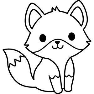 Art And Craft Images, Fox Coloring Pages, Animal Outline, Easy Animal Drawings, Fox Drawing, Idee Cricut, Animal Silhouette, Dessin Adorable, Silhouette Design Store