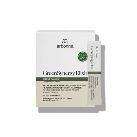 Green Synergy Elixir Arbonne, Green Gut Glow, Nutrition Skincare, Vegan Collagen, Happy Gut, High Fructose Corn Syrup, Skin Radiance, Digestive Enzymes, Arbonne