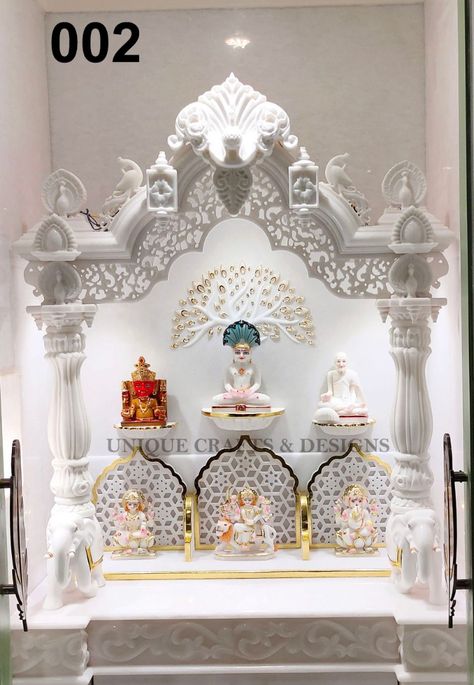 Jain Temple Design For Home Modern, Marbal Mandir Design Puja Room, Jain Mandir Design, Jain Mandir Design Puja Room, Jain Pooja Room Designs, Jain Temple Design For Home, Jain Mandir, Pooja Room Door, Temple Ideas