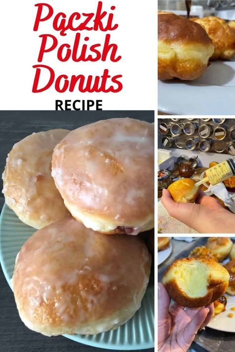 Authentic Polish Paczki Recipe, Custard Filled Polish Paczki 12 Tomatoes, Polish Paczki Recipes, Packzi Recipe Easy, German Donuts Recipe, Paczki Recipe Polish, Polish Donuts Recipes, Authentic Polish Recipes, Homemade Paczki