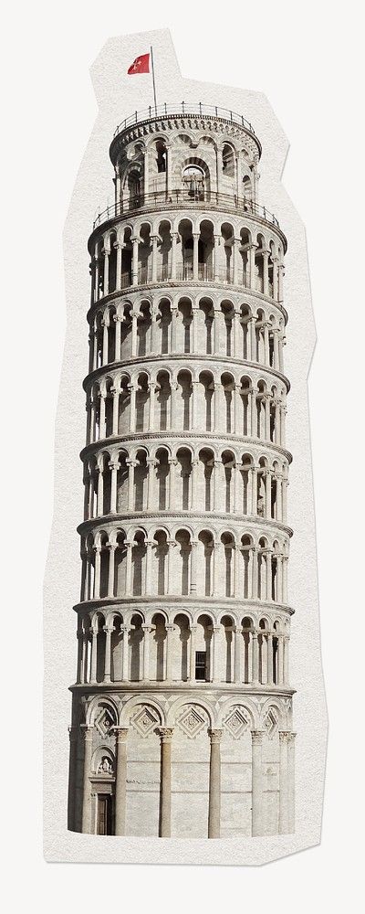 Leaning Tower Pisa illustration, Italy's | Premium PSD - rawpixel Landmarks Aesthetic, Italy Illustration, Pisa Tower, Aesthetic Architecture, Tower Of Pisa, Pisa Italy, Historical Landmarks, Leaning Tower, Paper Background