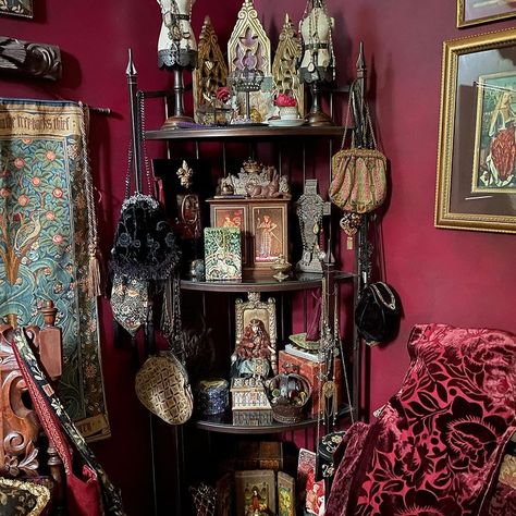 Romantic Goth Room, Whimsigoth Room, Vampire Decor, Editor In Chief, Chill Room, Painted Walls, Dreamy Room, Maximalism, Dream Room Inspiration