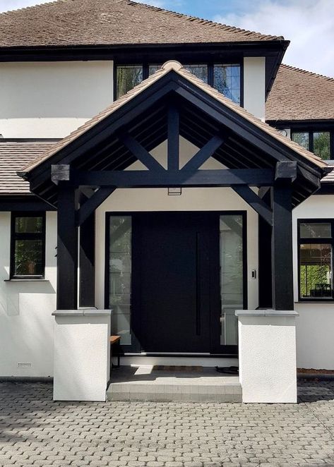 Full Bespoke Wooden Porch Collection Front Porch Ideas Bungalow, Entry Porch Ideas Entrance, Front Door Extension, Wooden Front Porch Ideas, Entry Porch Ideas, Cottage Style Front Porch, Wooden Porch Ideas, Modern Porch Ideas Entrance, Porch Doors Uk