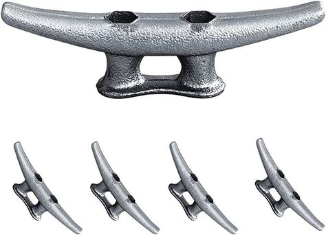 Amazon.com : Simplified Living 4" Dock Cleat, Weatherproof Galvanized Cast Iron Boat Cleat Tie Downs for Marine Pier or Decorative Nautical Maritime Décor, 4, 8, 16 Pack : Sports & Outdoors Boat Cleat, Dock Cleats, Simplified Living, Maritime Decor, Marine Anchor, Boat Cleats, Galvanized Iron, Boat Dock, Coastal Farmhouse