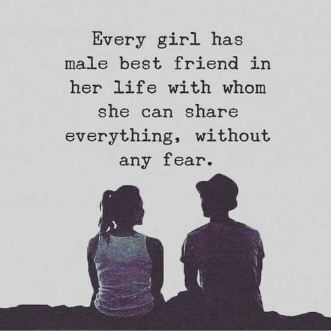 Every girl has male best friend in her life with whom she can share everything, without any fear. Male Friendship Quotes, Female Friendship Quotes, Guy Friend Quotes, Boy Best Friend Quotes, Male Best Friend, Boy Bestie, Boy Bsf, Guy Friend, Girl Friendship Quotes