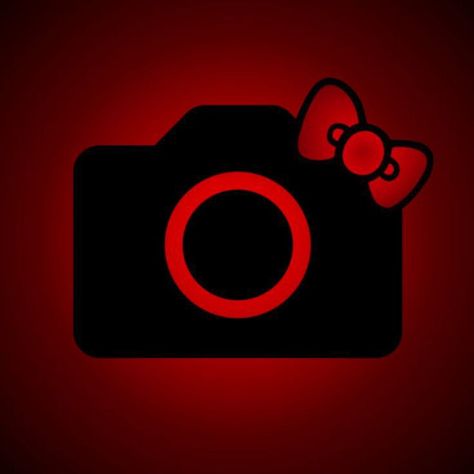 𝘊𝘈𝘔𝘌𝘙𝘈 𝘈𝘗𝘗 𝘐𝘊𝘖𝘕 <3 Cute App Icons Aesthetic Red, Red Camera Icon, Hello Kitty Camera Icon, App Icon Red And Black, Red App Icons Aesthetic, Red And Black App Icons, Red Icons For Apps, App Icons Red, Camera App Icon