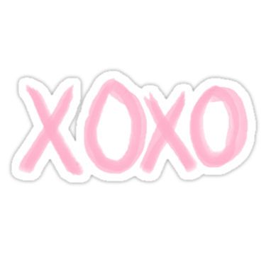 XOXO Stickers Tumblr Png, Iphone Stickers, Tumblr Stickers, Pink Valentines, Unique Sticker, Aesthetic Stickers, Logo Sticker, Pink Love, Printable Stickers