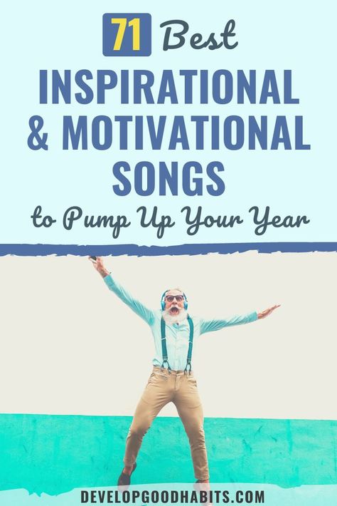 Listen and be inspired with this motivational and inspirational songs that will help you get through the day | motivational songs | what is the best motivational song | motivational songs english | #motivation #inspiration #songs via @HabitChange Motivational Songs For Students, Motivational Song Lyrics, Motivation Songs, Uplifting Songs, Motivational Songs, John Lennon And Yoko, Inspirational Songs, When You Believe, Sales People