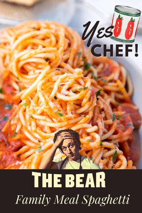 The Bear Pasta Sauce, The Bear Tomato Sauce, The Bear Pasta, Recipes From The Bear, The Bear Spaghetti, The Bear Spaghetti Recipe, The Bear Recipes, Bear Spaghetti, Recipe For Family