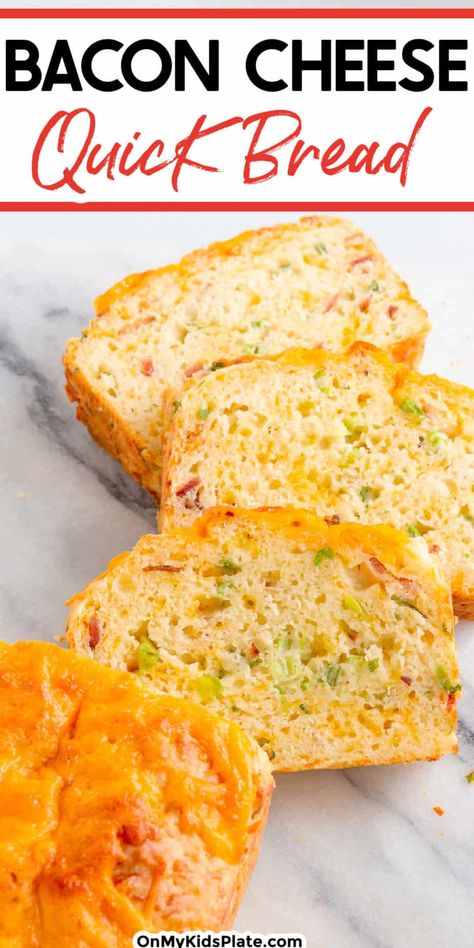 Ham And Cheese Quick Bread, Bacon Cheese Bread Recipe, Bacon Cheddar Bread, Bacon And Cheese Bread, Bacon Cheese Bread, Bacon Bread Recipe, Honey Glazed Roasted Carrots, Bacon Bread, Sprouted Wheat