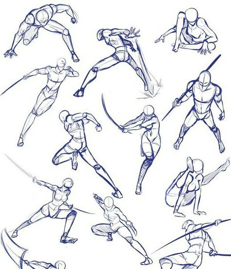 Poses de ataques con espada Gesture Anatomy, Orca Tattoo, Drawing Body Poses, Sketch Poses, Poses Drawing, Anatomy Sketches, Figure Sketching, Easy Art, Gesture Drawing