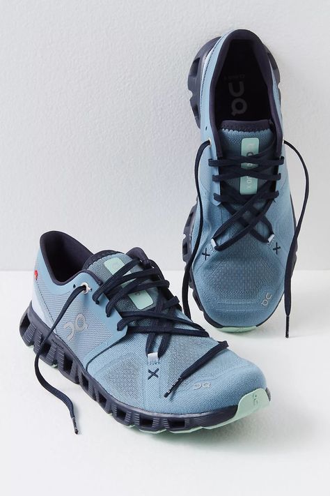 Cloud X 3 Sneakers | Free People (Global - UK&FR Excluded) Low Boots, On Running, Sneakers Blue, Boho Clothing, Boho Outfits, Top Sneakers, Free People, Lace Up, Mesh