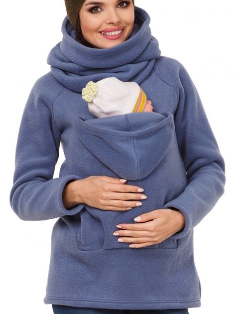 rosegal Vogue Maternity, Kangaroo Jacket, Pregnant Women Fashion, American Vogue, Maternity Hoodie, Fashion Maternity, Maternity Gown, Casual Maternity, Baby Coat