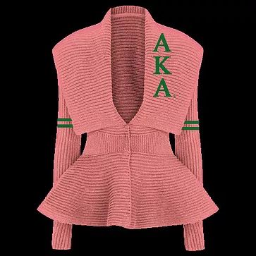 Pink And Green Outfits For Women, Aka Sorority Outfits, Varsity Sweater Outfit, Aka Outfits Alpha Kappa Alpha, Aka Outfits, Alpha Kappa Alpha Clothing, Aka Fashion, Aka Apparel, Alpha Kappa Alpha Paraphernalia