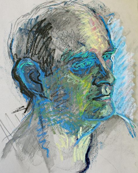 Charcoal And Oil Pastel Art, Oil Pastel Monoprint, Oil Pastel Portrait, Portrait Charcoal, Ap Portfolio, Alevel Art, Instagram Portrait, Charcoal Portraits, Year 9