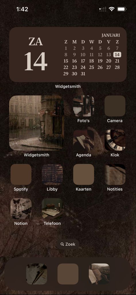 Brown Aesthetic Medium Widget, Dark Academia Aesthetic Phone Layout, Notepad Icon Aesthetic, Phone Themes Dark Academia, Dark Academia Homescreen Layout, Dark Academia Iphone Layout, Dark Academia Phone Theme, Dark Academia Phone Layout, Dark Academia Homescreen