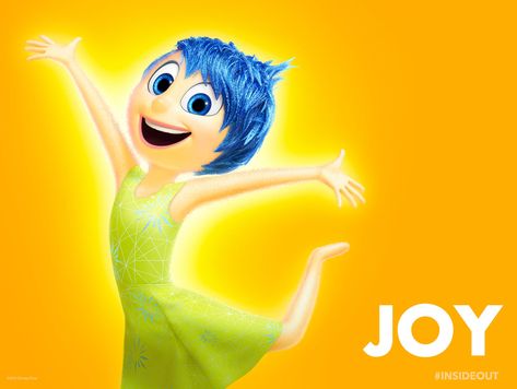 Joy is the protagonist of Inside Out. She is the yellow Emotion and the main Emotion out of the five that live inside the mind of Riley, the others being Fear, Anger, Disgust and Sadness. She appears to be happy all the time and full of energy. Amy Poehler describes her as follows: "Joy is the engine. She keeps everyone moving and happy. She represents the parts of Riley that are starting to change and become more complicated, and she is reluctant to let that change happen. She may be th... Disney 4k, Iphone Wallpaper Disney, Joy Costume, Joy From Inside Out, Inside Out Joy, Inside Out Party, Luan Loud, Joy Inside Out, Pixar Inside Out