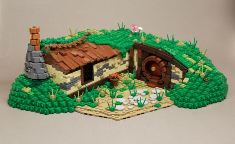 Hobbiton - A blooming Place to live | by Wookieewarrior Lego Fairy, Lego Hobbit, Instructions Lego, Lego Army, Micro Lego, Lego Diy, Amazing Lego Creations, Hobbit Hole, Lego Castle