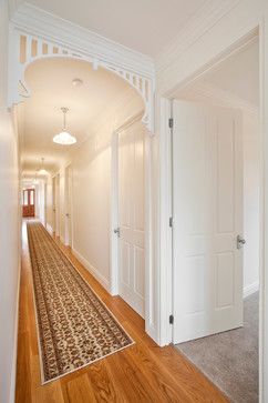 arch hallway fretwork Home Design Photos Arch Hallway, Archways In Homes, Cottage Hallway, Queenslander House, Farmhouse Architecture, Entrance Way, Interior Design Courses, Edwardian House, Hallway Designs