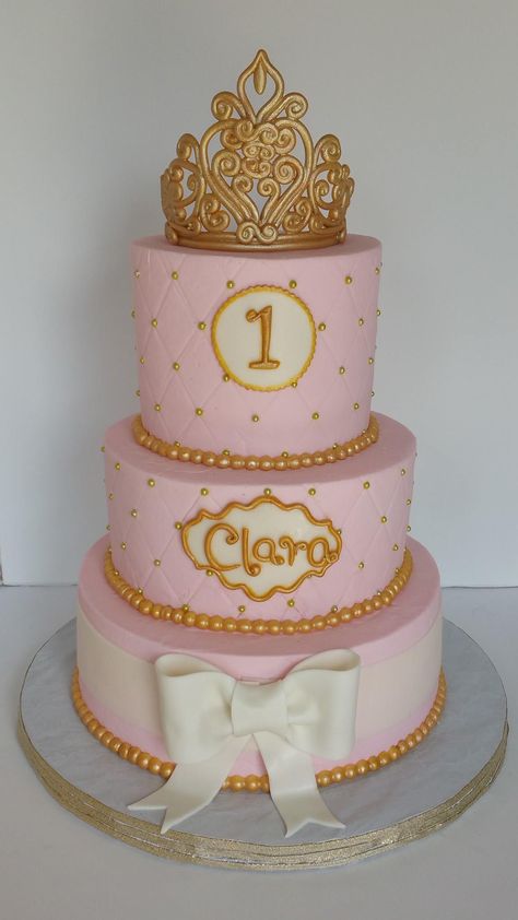 Birthday Cake Roses, 1st Birthday Princess, Quince Cake, Princess First Birthday, Princess Theme Birthday, Princess Birthday Cake, 3 Tier Cake, Birthday Collection, Quince Ideas