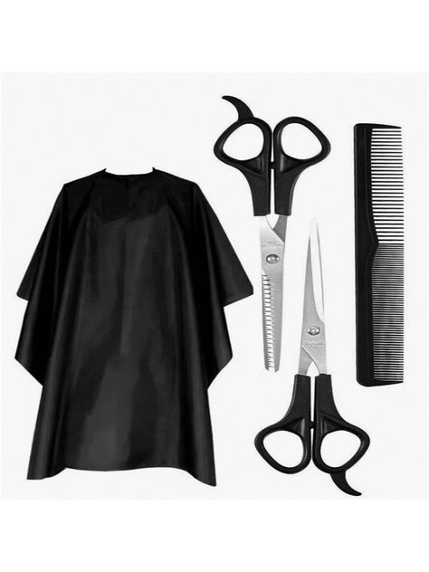 3-5 Pieces Of Hairdressing Tool Set, Including Hairdressing Scissors, Thinning Scissors, Straight Scissors, Hairdressing Apron, Hair Cleaning Brush, Family Standing, Can Be Used For Haircutting For The Elderly, Students, Children At Home, Easy To Use, Hairdressing Tools Black    Stainless Steel  Hair Cutting Tools   Men Grooming & Styling, size features are:Bust: ,Length: ,Sleeve Length: Hair Cleaning, Mens Hair Care, Thinning Scissors, Mens Tools, Hairdressing Scissors, Black Stainless Steel, Men's Grooming, Hair Tools, Tool Set