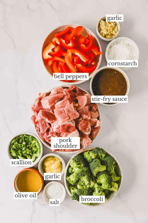 Pork Stir Fry Recipe - Busy Cooks Keto Pork Stir Fry Recipes, Pork Stir Fry Recipes Easy, Pork Stir Fry Sauce, Pork Stir Fry Recipes, Homemade Stir Fry Sauce, Homemade Stir Fry, Easy Stir Fry Recipes, Chinese Pork, Pork Stir Fry