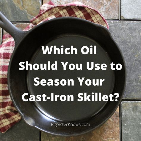 If you’re new to cooking in cast iron, you’ve probably heard the term “seasoning” and… Cooking In Cast Iron, Season Cast Iron Skillet, Seasoning Cast Iron, Cooking With Olive Oil, Iron Skillets, Flaxseed Oil, Healthy Oils, Cast Iron Skillet, Iron Skillet