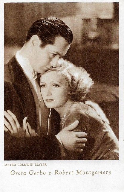 Greta Garbo and Robert Montgomery in Inspiration (1931) | Flickr Pictures With Him, Lady In The Lake, Italian Postcard, Robert Montgomery, Mr Mrs Smith, Norma Shearer, New York Film, Mrs Smith, Hollywood Studio