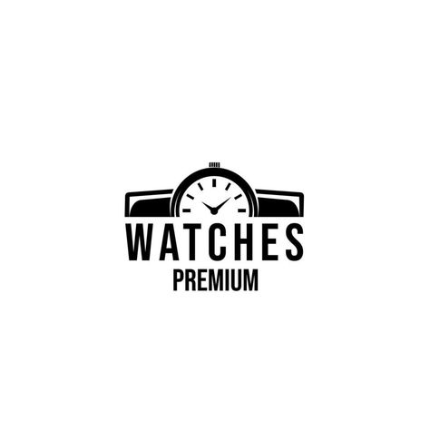 Watch classic logo icon design Watches Logo Design Ideas, Watch Logo Design Creative, Logo Watch Design, Watch Logo Design Ideas, Watch Icon Logo, Watch Graphic Design, Watch Brand Logo, Enterprise Logo, Maintenance Logo