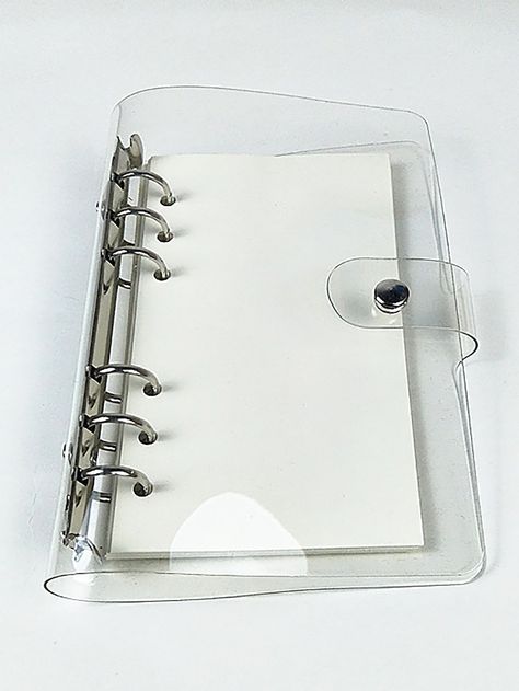 Clear    PVC  Binder Loose Leaf Journals Embellished   Notebooks & Writing Pads Swatch Display, Fabric Swatch Display, Loose Leaf Binder, Create Your Own Character, Diary Covers, Study Stationery, Journal Aesthetic, Fabric Swatch, Study Desk