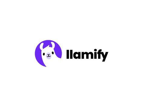 llamify by Alexandra Erkaeva on Dribbble Cute Logo Design Ideas, Cat Logo Design, Logo Design Agency, Pet Branding, Baby Icon, Cute Logo, Baby Logo, Inspiration Logo Design, Online Logo Design