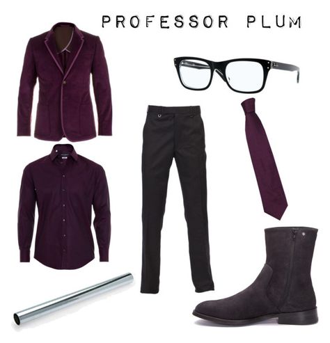 Professor Plum Clue Costume, Clue Play Costumes, Clue Halloween Costume, Clue Costume Ideas, Cluedo Party, Clue Play, Speakeasy Ideas, Plum Outfit, Race Dress