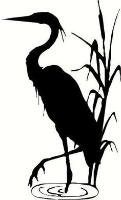 Blue heron on Pinterest | Silhouette, You Left Me and Birds Herron Tattoo, Strand Tattoo, Crane Decor, Heron Tattoo, Summer Decal, Bird Stencil, Silhouette Stencil, Bird Silhouette, Animal Silhouette