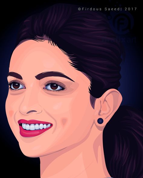 Deepika Padukone Illustration on Behance Actors Illustration, Hawkeye Avengers, Nick Fury, Deepika Padukone, Digital Art Illustration, Canvas Art Painting, Logo Design Inspiration, Logo Inspiration, Comic Books