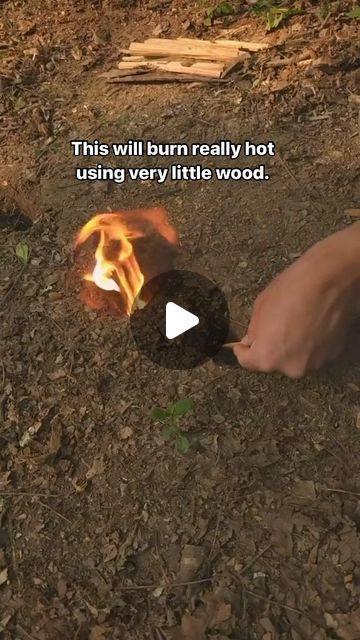 outdoorlife on Instagram: "Making a rocket stove in the ground. It's kind of like a mini Dakota fire hole and this will burn really hot using very little wood.🔥  Follow us @outdoorlife.plus for more content! Tag a friend! Turn on post notifications!  Cre:woodsboundoutdoors Please DM me for credit or removal. #camping #campcamp #campstyle #woodland #campinglife #campgear #camplife #campfire #natural #nature #woodlandtrust #woodlandhills #tentcamping #campvibes #naturelovers #campsite" Bushcraft Fireplace, Dakota Fire Hole, Dakota Fire, Wood Burning Camp Stove, Rocket Stove, Camp Vibes, Camp Style, Rocket Stoves, Woodland Hills