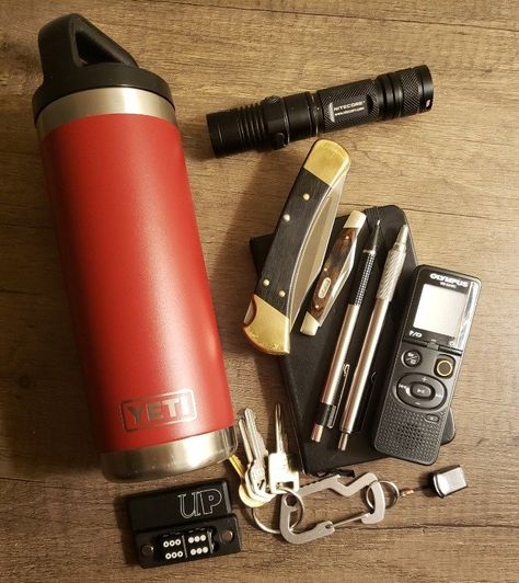 Yeti Rambler Bottle, Edc Tactical, Folding Pocket Knife, Pill Bottles, Pocket Dump, Camera Phone, Mechanical Pencils, Everyday Carry, Flash Drive