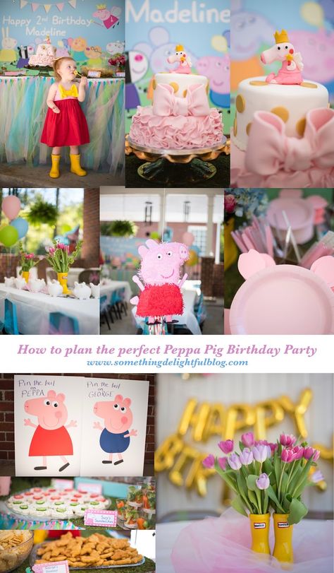 How to plan the perfect Peppa Pig birthday party - Something Delightful Blog Peppa Pig Birthday Party Food, Birthday Entertainment, Peppa Pig Happy Birthday, Peppa Pig Birthday Party Decorations, Haha Photos, Pig Birthday Party, Peppa Pig Birthday Party, Peppa Pig Party, 2nd Birthday Party