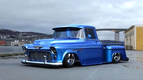 1955 Chevy Truck, Old Chevy Pickups, Chevy Truck Models, 57 Chevy Trucks, Vintage Chevy Trucks, Chevy Stepside, Lowrider Trucks, Custom Chevy Trucks, 57 Chevy