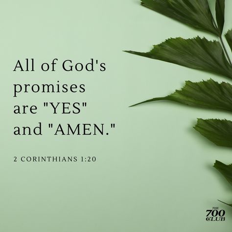 The 700 Club’s Instagram profile post: “Yes and AMEN! . . . . . . #amen #rejoice #christianliving #promise #Godspromise #faith #hope #love #bibleverse” Yes And Amen, God's Promise, You Promised, Faith Hope Love, Gods Promises, Hope Love, Christian Living, Faith Hope, Quotes About God