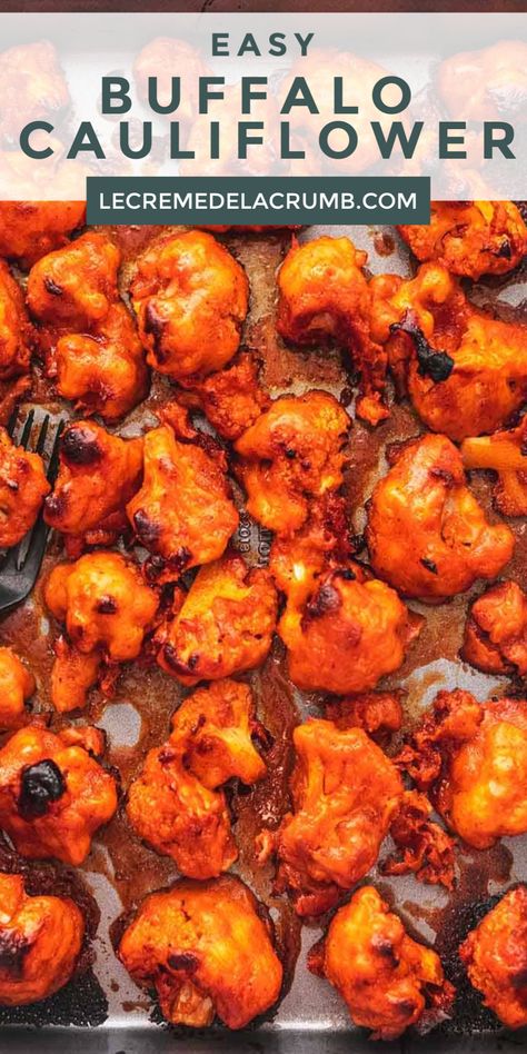 Easy Buffalo Cauliflower, Fried Buffalo Chicken, Cauliflower Dip, Buffalo Cauliflower Recipes, Cauliflower Buffalo Wings, Buffalo Cauliflower Bites, Buffalo Chicken Wings, Cauliflower Recipe, Buffalo Cauliflower