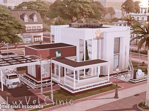 Sims 4 Hospital, Magnolia Promenade, Lotes The Sims 4, Sims Pets, The Sims 4 Lots, Sims 4 Tsr, Sims 4 Black Hair, Sims Houses, Play Sims 4