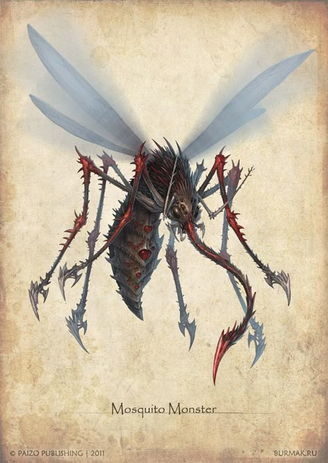 Paizo monster - Mosquito Monster by DevBurmak on DeviantArt Mosquito Monster, Ghost And Ghouls, Alien Concept, Cuddly Animals, Alien Concept Art, Monster Concept Art, Fantasy Creatures Art, Fantasy Monster, Monster Design