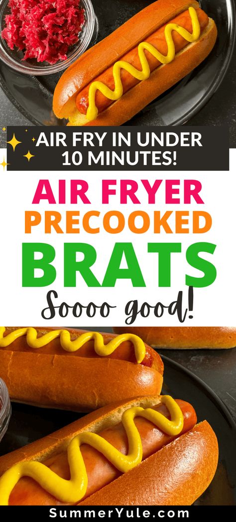 Precooked Brats in Air Fryer (How Long to Cook Pre Cooked Brats) How To Cook Brats In Air Fryer, Air Fryer Brats Recipes, Best Way To Cook Brats, Brats In Air Fryer, Air Fryer Brats, Beer Bath, How To Cook Brats, Brats Recipes, Cornish Hens