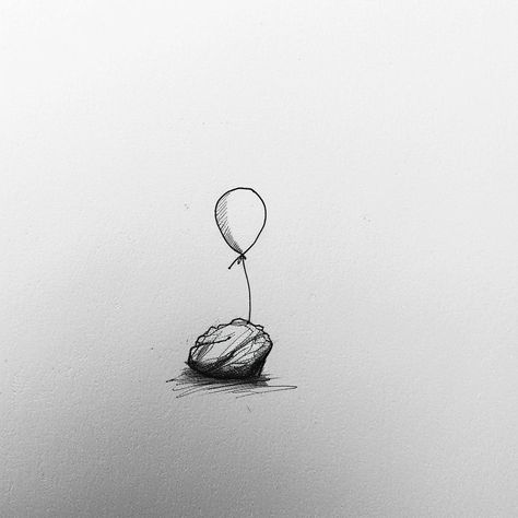 Discover the profound symbolism in this captivating pencil sketch. A shaded rock bound to a gently ascending balloon illustrates the art of balancing burdens with the pursuit of freedom. Embrace the beauty of resilience and let this sketch inspire your journey. Save & follow for more thought-provoking art. 🎈#ResilienceArt #FreedomSketch #PencilDrawing #InspirationArt #SaveAndFollow #Aiimage Freedom Drawing Sketches, Freedom Tattoos, Rock Tattoo, Inspired Tattoos, Balance Art, Minimal Tattoo, Pencil Sketch, Thought Provoking, Follow For More