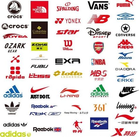 Sports Brand Logos, Clothing Logo Design, Popular Clothing Brands, Logo Quiz, Sport Logo Design, Sport Clothing, Clothing Brand Logos, Brand Symbols, Popular Logos