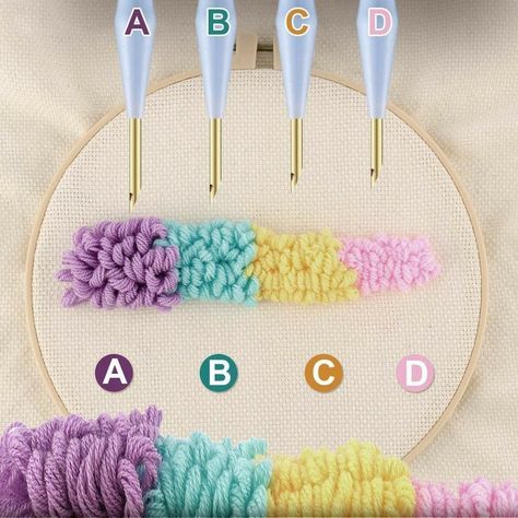 Diy Punch Needle, Embroidery Pen, Bordados Tambour, Tufting Diy, Diy Moss, Mode Crochet, Diy Embroidery Designs, Rope Crafts Diy, Needle Embroidery