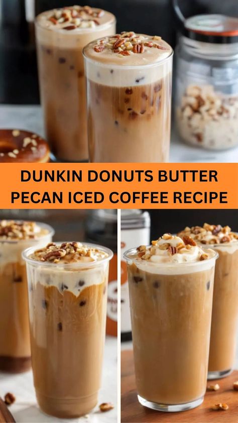 Dunkin Donuts Butter Pecan Iced Coffee Recipe – Bite Blaze Duncan Donuts Iced Coffee Recipe, Dunkin Butter Pecan Iced Coffee Recipe, Dunkin Copycat Recipes, Dunkin Butter Pecan, Butter Pecan Iced Coffee, Coffee Bar Recipes, Hazelnut Bark, Dunkin Donuts Coffee Drinks, Duncan Donuts